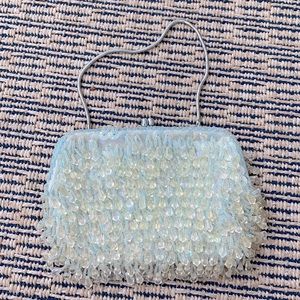 Blue Beaded Vintage Purse